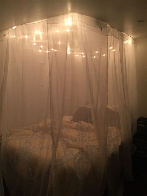 magical bed canopy  lights diy projects