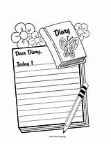 Girls Things Coloring Pages Printable Diary Favorite Dear sketch template