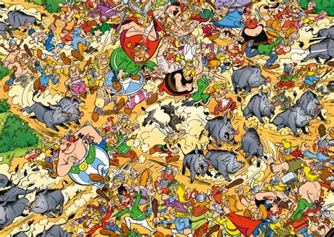 ravensburger puzzle asterix a obelix totální chaos 1000