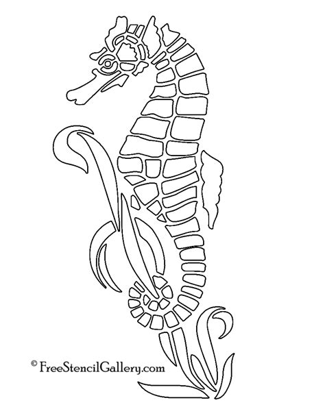 seahorse stencil   stencil gallery