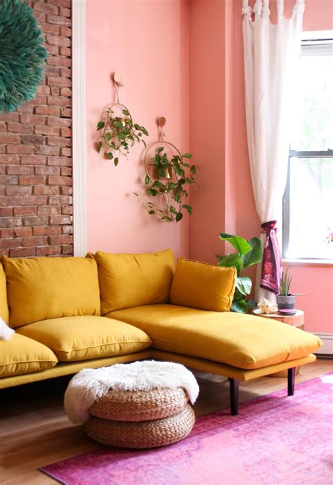 living room yellow couch yellow sofa  sunshine piece   living