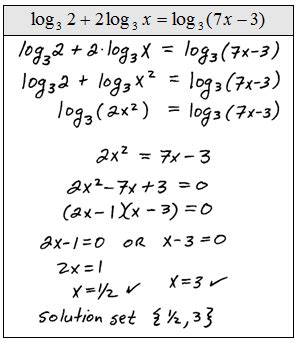 openalgebracom solving logarithmic equations
