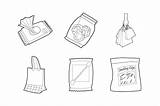 Packet Outline Icon Set Style Cart Add sketch template