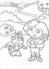 Dora Explorer Coloring Pages Fun Kids sketch template