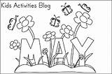 May Coloring Pages Printable Month Kids Sheets Color Flowers Kidsactivitiesblog Worksheets Spring Fall Template Printables Activities Crafts April Print Fun sketch template