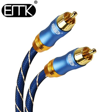 emk male to male rca to rca coaxial cable audio coaxial cable 5 1