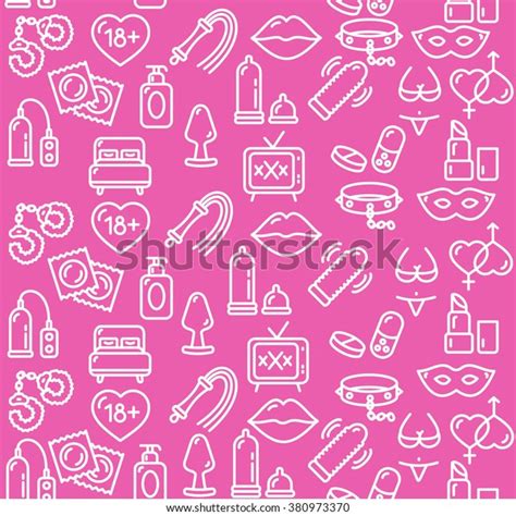 Intim Sex Shop Background On Pink Stock Vector Royalty Free 380973370