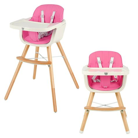 babyjoy    convertible wooden high chair baby toddler highchair