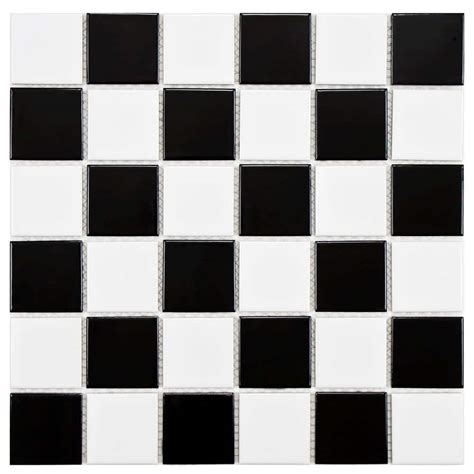 merola tile boreal quad checker blackwhite