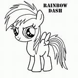 Coloring Dash Rainbow Pony Little Pages Kid Kids Popular sketch template