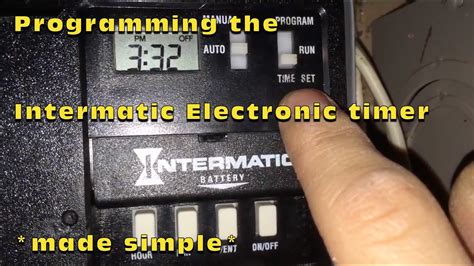 programming intermatic electronic timer model  youtube
