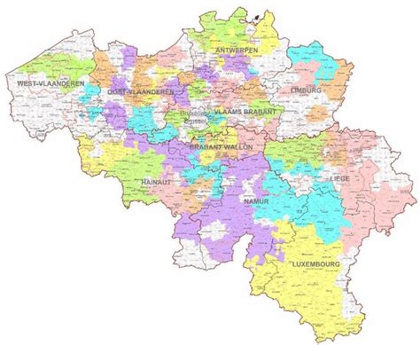 kaart gemeenten belgie duitsland kaart