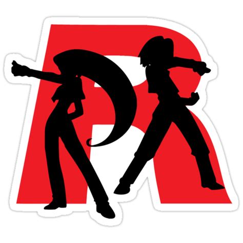 Team Rocket Line Art Stickers By Mdesign Redbubble