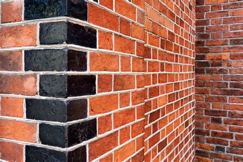 corners   red brick wall  cem architecture stock