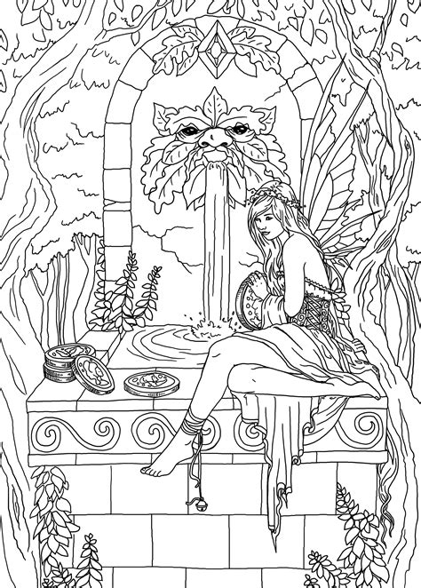 selina fenech coloring fairy wishing  fairy myth mythical