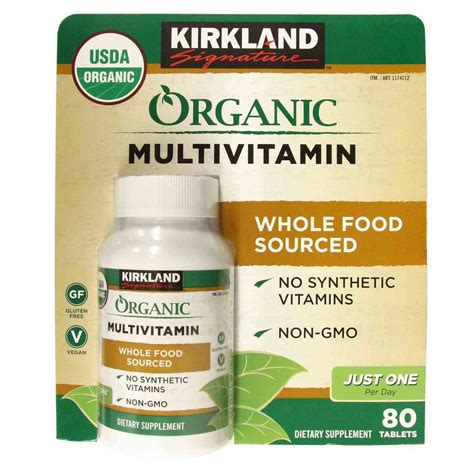 kirkland signature organic multivitamin  food sourced  tablets