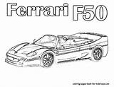 Ferrari Coloring Pages Printable Car Cars Drawing F50 Comments Library Getdrawings Print Coloringhome sketch template