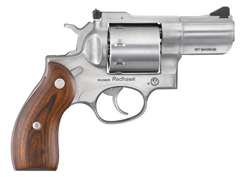 ruger  redhawk big bore revolver  magnum    wood grip satin stainless gunstuff tv