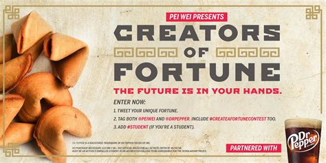 pei wei invites guests  create   fortune