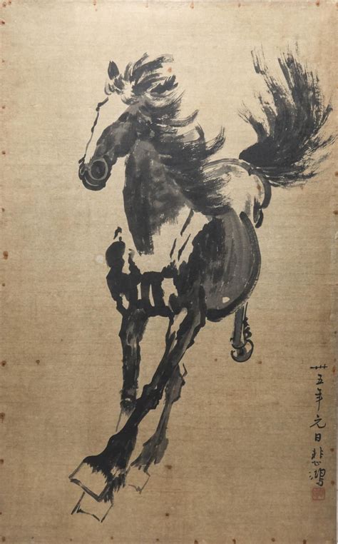 xu beihong chinese   galloping horse chinese painting