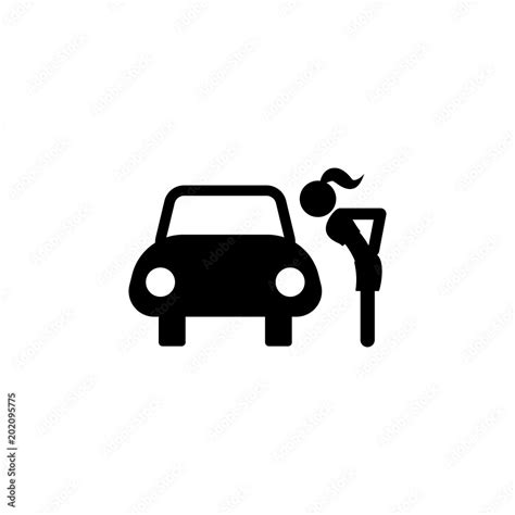 a whore from a car icon element of prostitution illustration premium