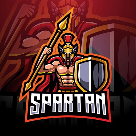 spartan army esports mascot logo template graphicsfamily