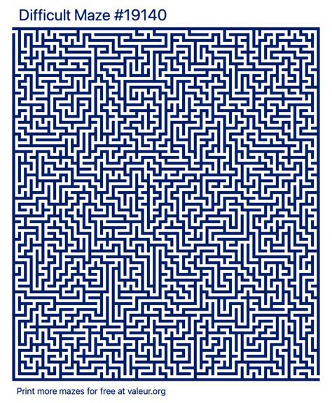 Free Printable Difficult Maze With The Answer 19140