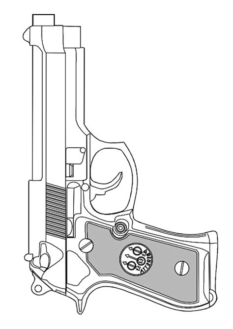 gun coloring pages books    printable