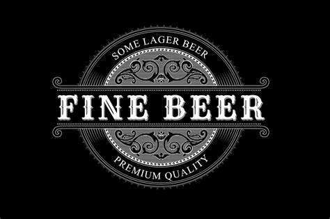 vintage logo beer label logo templates creative market