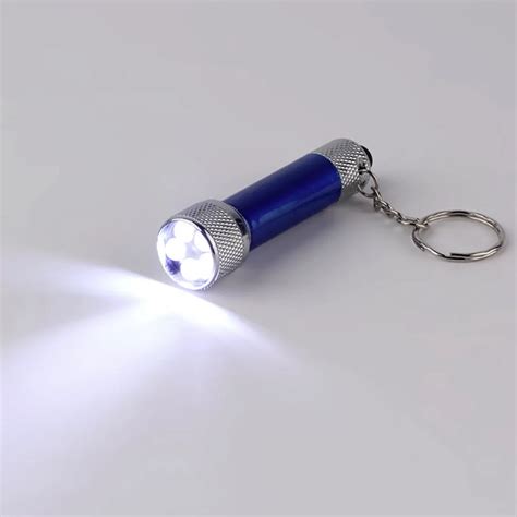 portable led mini rechargeable flashlight light torch  pcs leds aluminum keychain