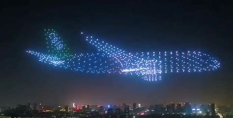 glowing drones created  plane   nanchang fligh