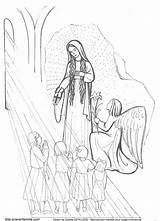 Vierge Sainte Apparitions Coloriage Coloriages Télécharger Bouchard sketch template