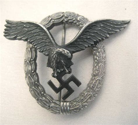Luftwaffe Pilots Badge `sonnderklasse` Ww2 German Reproduction Badges