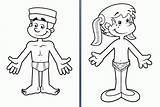 Body Coloring Clipart Pages Human Preschoolers Toddlers Library High sketch template