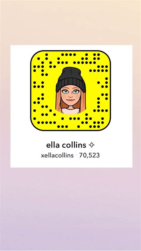 snapcode xellacollins snapchat usernames celebrity snapchat