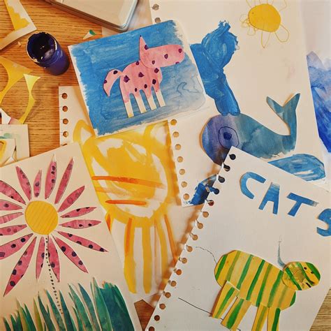easy collage crafts  kids simple collage kids collage art  kids