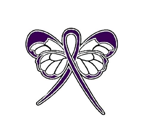 Domestic Violence Pin Purple Ribbon Butterfly Awareness