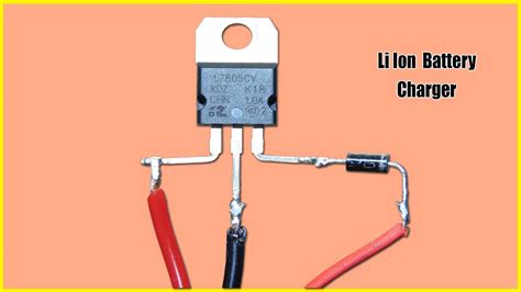 simple  lithium ion battery charger circuit youtube