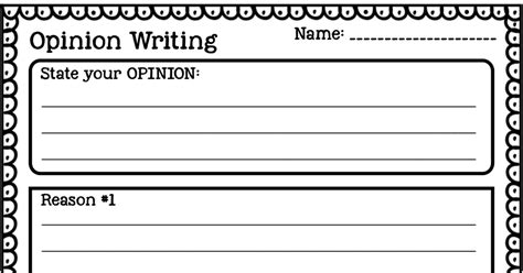 opinion writing formpdf opinion writing picture writing prompts