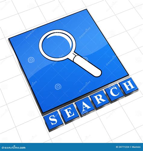 search sign stock photo image  symbol banner blue