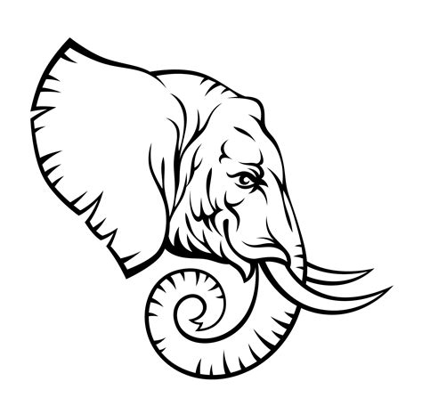elephant head designs clipart