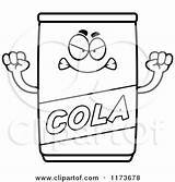 Mad Cola Cartoon Mascot Clipart Cory Thoman Outlined Coloring Vector 2021 sketch template
