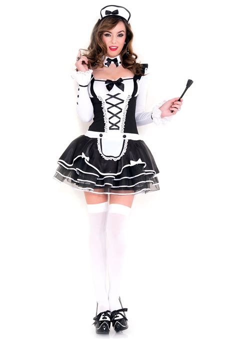 women s pretty proper french maid costume