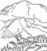 Colorir Gunung Montanhas Pemandangan Montanha Mewarnai Rainier Eps Rocky Marimewarnai Atividades Paud Dxf sketch template