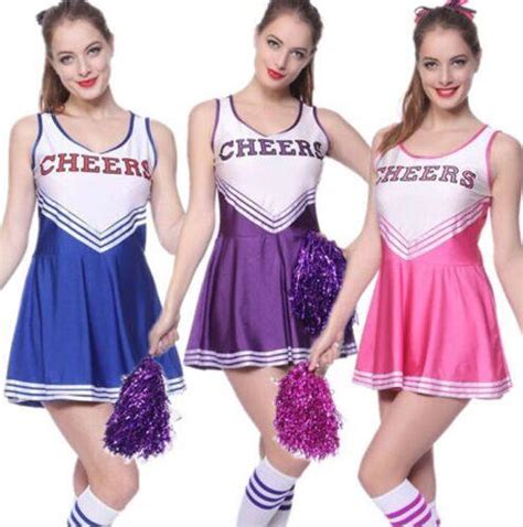 großhandel highschool mädchen cheerleader kostüm cheer uniform cheerleading kleid blau schwarz