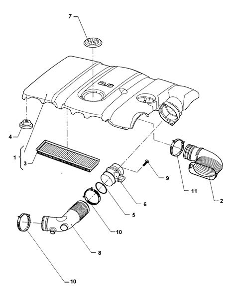 volkswagen jetta engine air intake hose  liter kbc jim