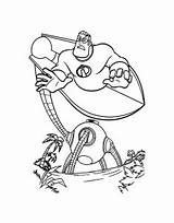 Incredibles Coloring Kids Pages Color Robot Print Printable Characters Justcolor Template Disney sketch template