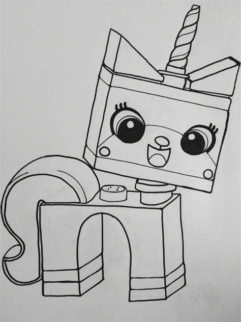colouring page unikitty  lego  coloring pages coloring