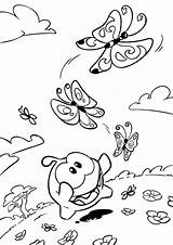 Nom Colorear Mariposa Jugando sketch template