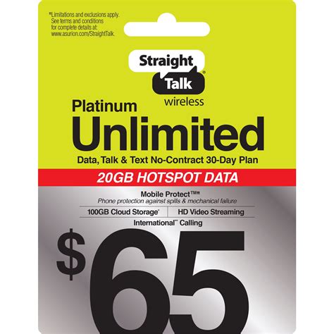straight talk  platinum unlimited mobile protect  day prepaid plan gb mobile hotspot
